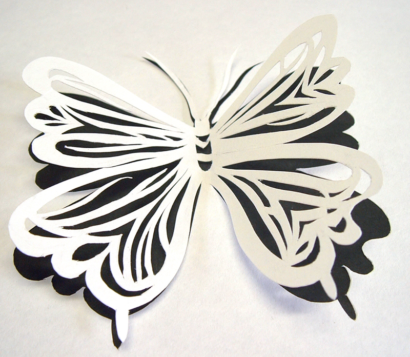 In January I posted pictures of my large paper butterfly
